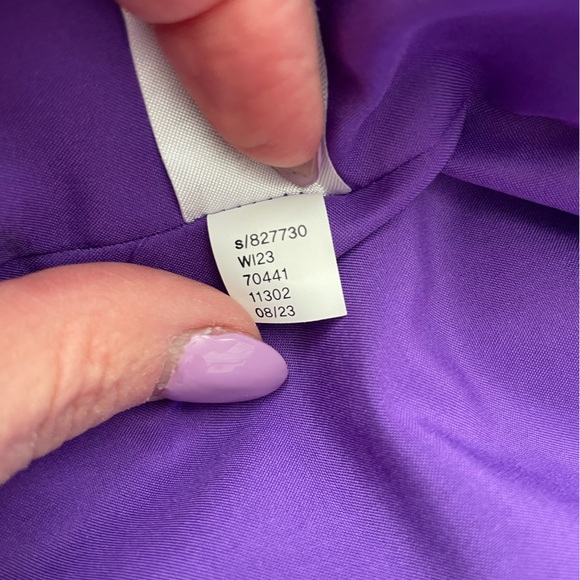 Ann Taylor Purple Tweed Cropped Jacket - Size 10 - Picture 6 of 6